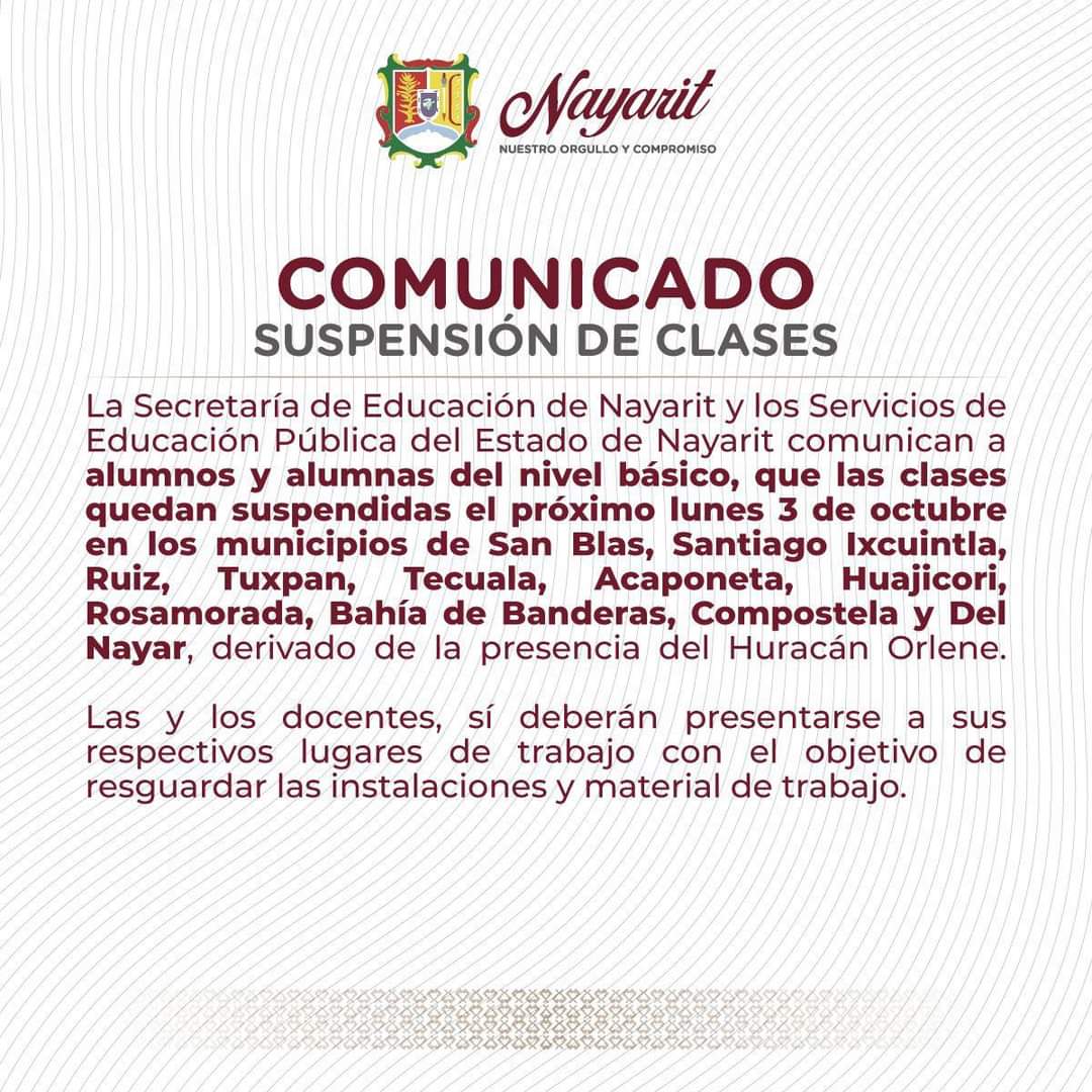 Suspenden Clases En Municipios De Nayarit Por Orlene 8683