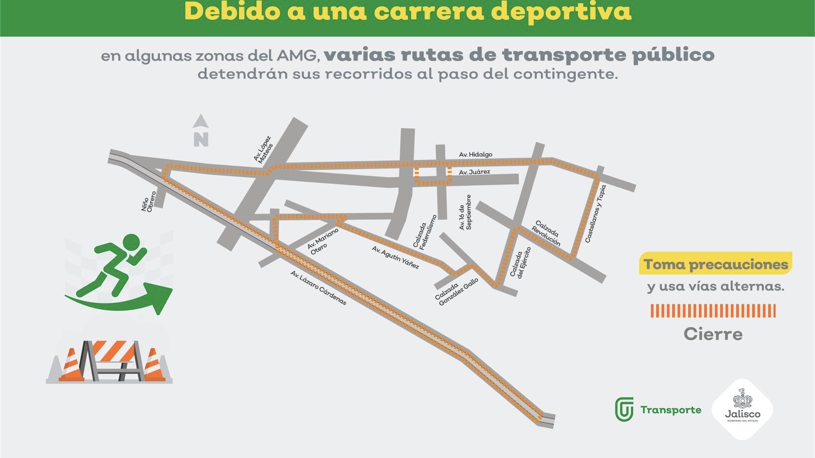 Detendrán Rutas De Transporte Su Recorrido Por El Maratón Guadalajara 8309