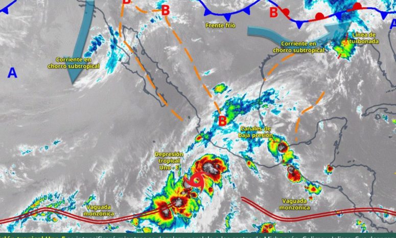Ciclón tropical Uno-E crecería en paralelo a costas del Pacífico 