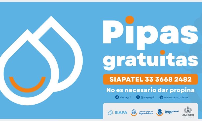 Apoya Siapa con pipas en colonias de Zapopan, Tlaquepaque y Tonalá 