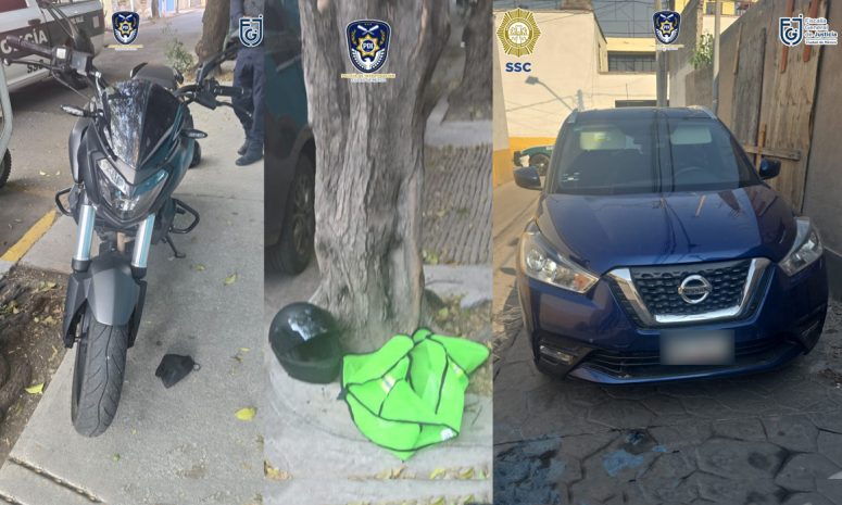 Aseguran moto cerca de ataque a equipo de Brugada y vehículo en Iztacalco