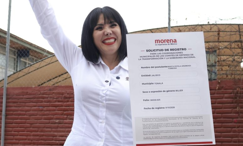 Marta Arizmendi se registra por Tonalá ante Morena; llama a la unidad