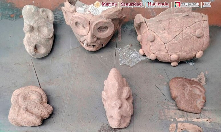 Interceptan en AICM envío de 6 bienes arqueológicos a Gran Bretaña
