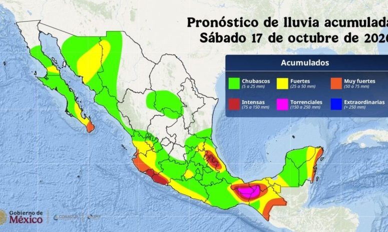Llama Sheinbaum a extremar precauciones por lluvias y frío en 9 estados