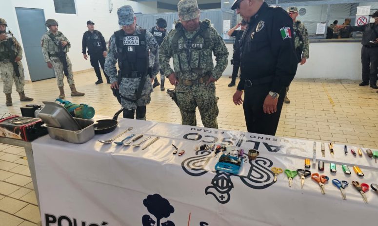 Aseguran drogas y dispositivos electrónicos en el penal de Vallarta
